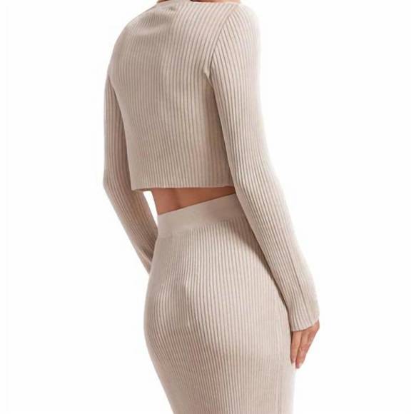 NEW GENERATION LOVE stassie lurex sweater in champagne - Picture 3 of 3